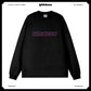 Customized Long Sleeve Round Neckline, Three-color English pattern, black, white, pure cotton, matching outfits, whatever design you wantDZ2231