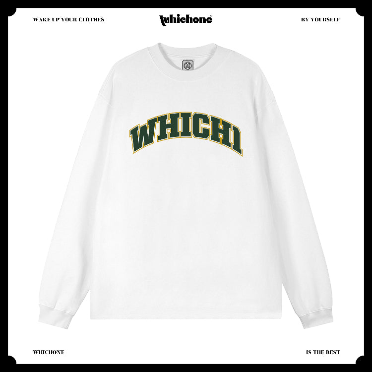 Customized Long Sleeve Round Neckline, simple letters, black, white, pure cotton, matching outfits, whatever design you wantDZ2224