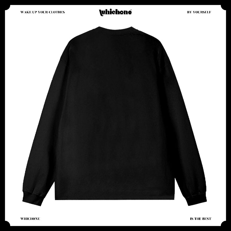 Customized Long Sleeve Round Neckline, handwritten english, black, white, pure cotton, matching outfits, whatever design you wantDZ2220