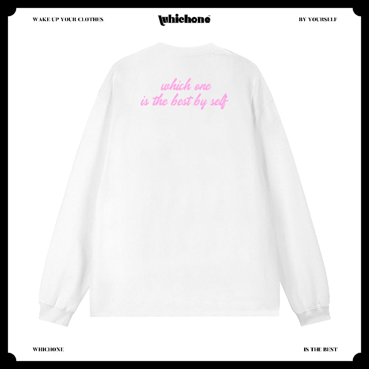Customized Long Sleeve Round Neckline, three-dimensional heart pattern, black, white, pure cotton, matching outfits, whatever design you wantDZ2226