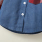 Baby Boys Clothes Plaid Print Turn Down Collar Shirt 1Pcs Gentle Outfits Blue Red Plaid 232206007