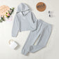 Baby Clothes Baby Outfits Butterfly Print Hoodie Pants 2PCS Black Suit F132205003-1