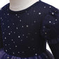 Little Girls Princess Dress Star Print Sequins Gauze Baby Girls Puffy Dress 1PCS Princess Dress Blue C861