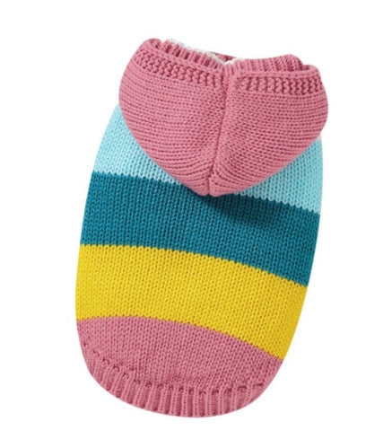 Pet Dog and Cat Clothes Pet Fashion Hoodie with Pockets Rainbow YW-82W950-1