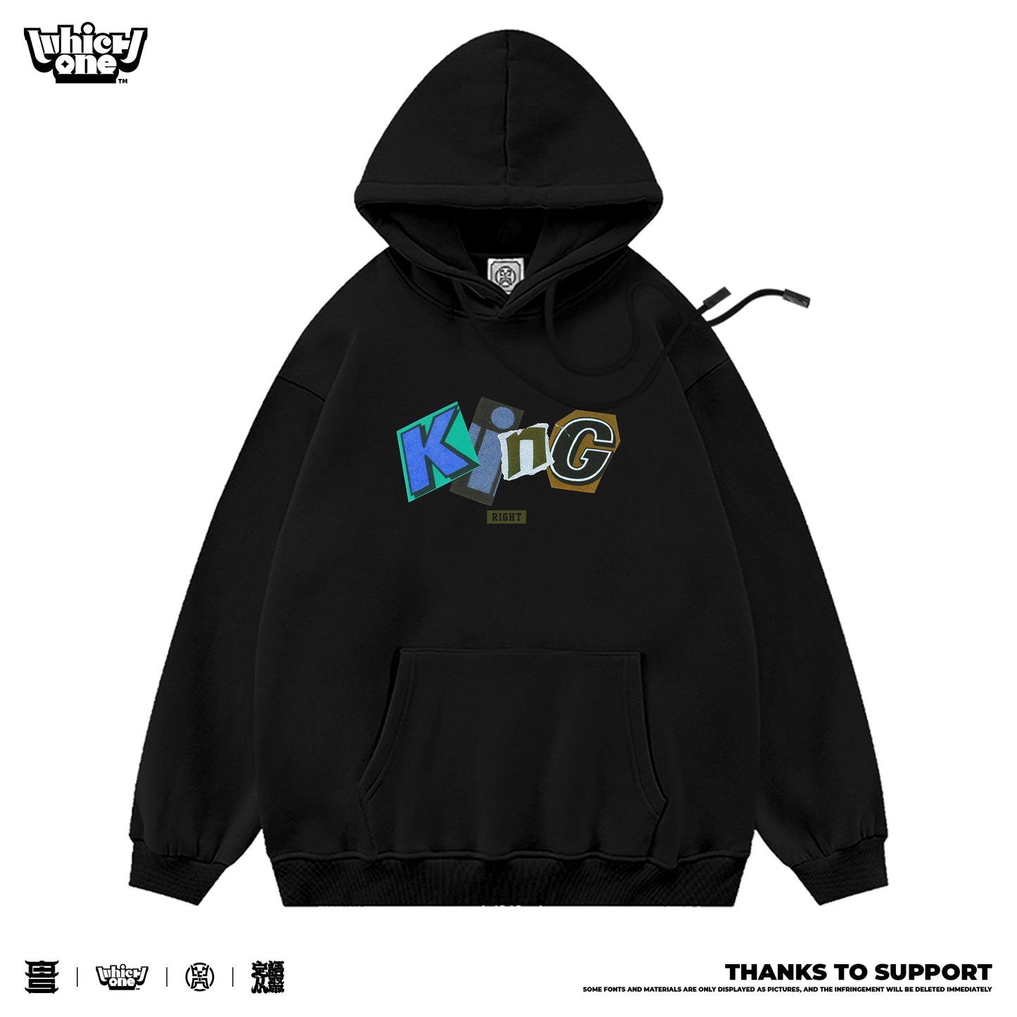 Customized Hoodie Sweater New Cotton, collage letters, Matching Outfits, Men Women, Whatever Design You WantDZ2218