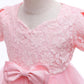 Girls Dress New Short Sleeve Children's Wear Birthday Princess Dress Puff Sleeve Mesh Dress2359