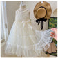 Kids Fashion Girls' Dress Summer Sleeveless Strap Dress Princess Dress White 22X074