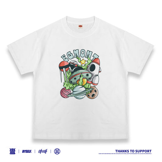 Customized T-shirt Ice Cotton, Matching Outfits, Cartoon planet pattern, Child and adult sizes, Whatever Design You Want220700
