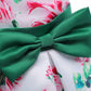 Baby Girls Princess Dress Floral Print Bow Sleeveless Round Neck Dress 1PCS Princess Dress 2586