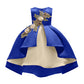Kid Girls Princess Dress Solid Color Embroidery Sleeveless Round Neck Puffy Dress 1PCS Princess Dress-2948