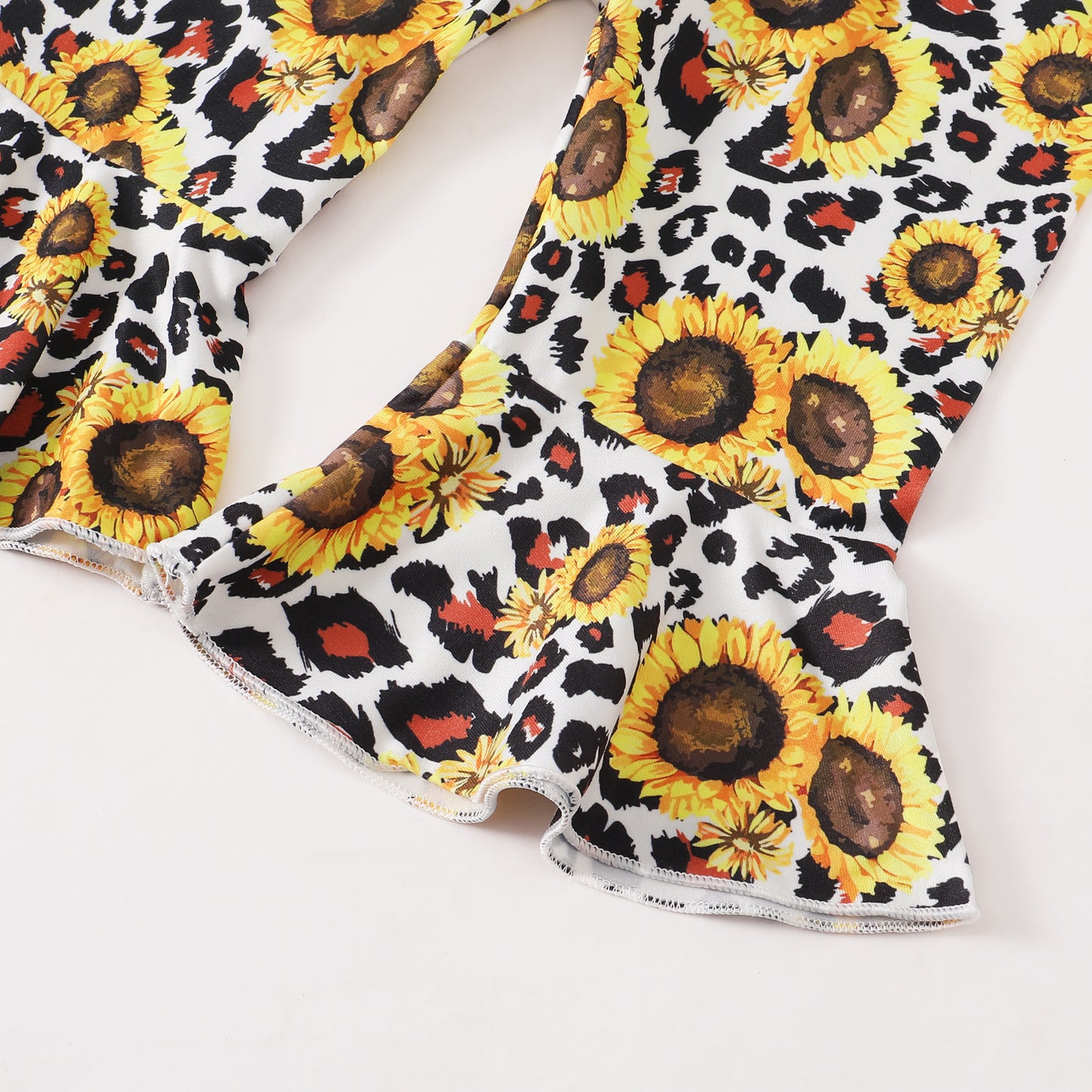 Baby Girls Outfits Khaki Color Romper Top Sunflower Print Pants Headband 3Pcs Winter Clothes Set DU32106022