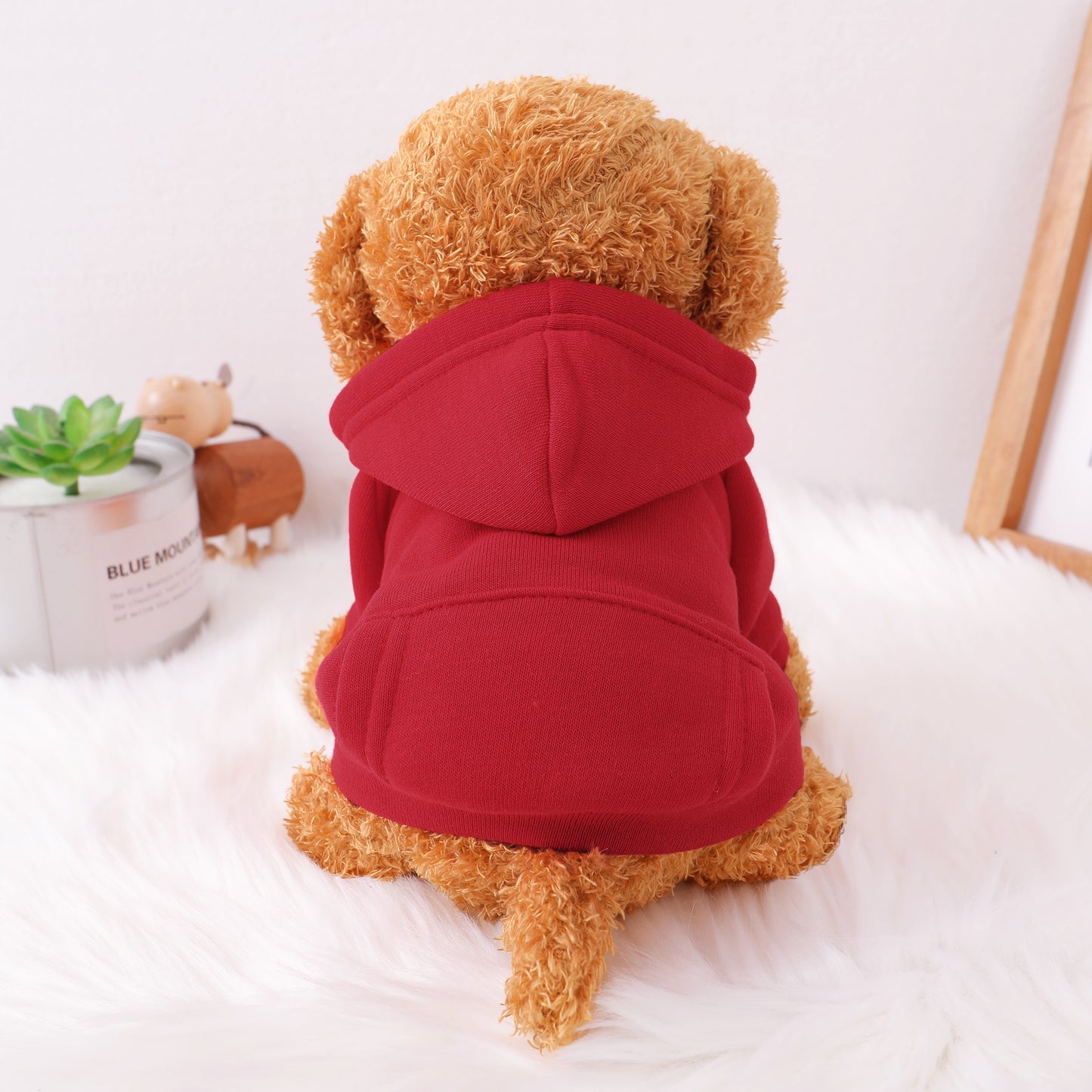 Pet Dog and Cat Clothes Pet Fashion Hoodie with Pockets Red 32108006-3