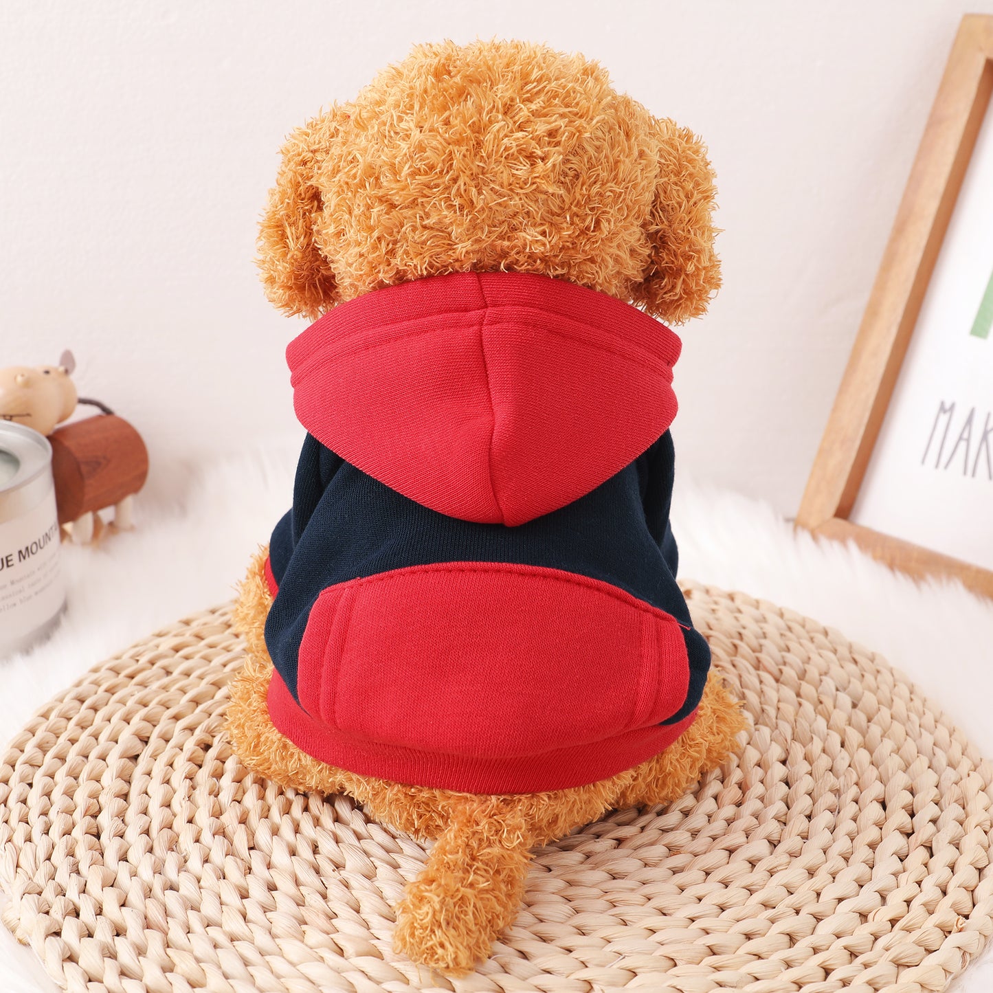 Pet Dog and Cat Clothes Pet Fashion Hoodie with Pockets Dark Blue HA32108006-2