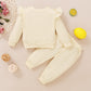 Baby Girls Outfits Long Sleeve Floral Round Neck Top +Elastic Pants 2Pcs Clothes Set YMX2007122