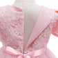 Girls Dress New Short Sleeve Children's Wear Birthday Princess Dress Puff Sleeve Mesh Dress2359