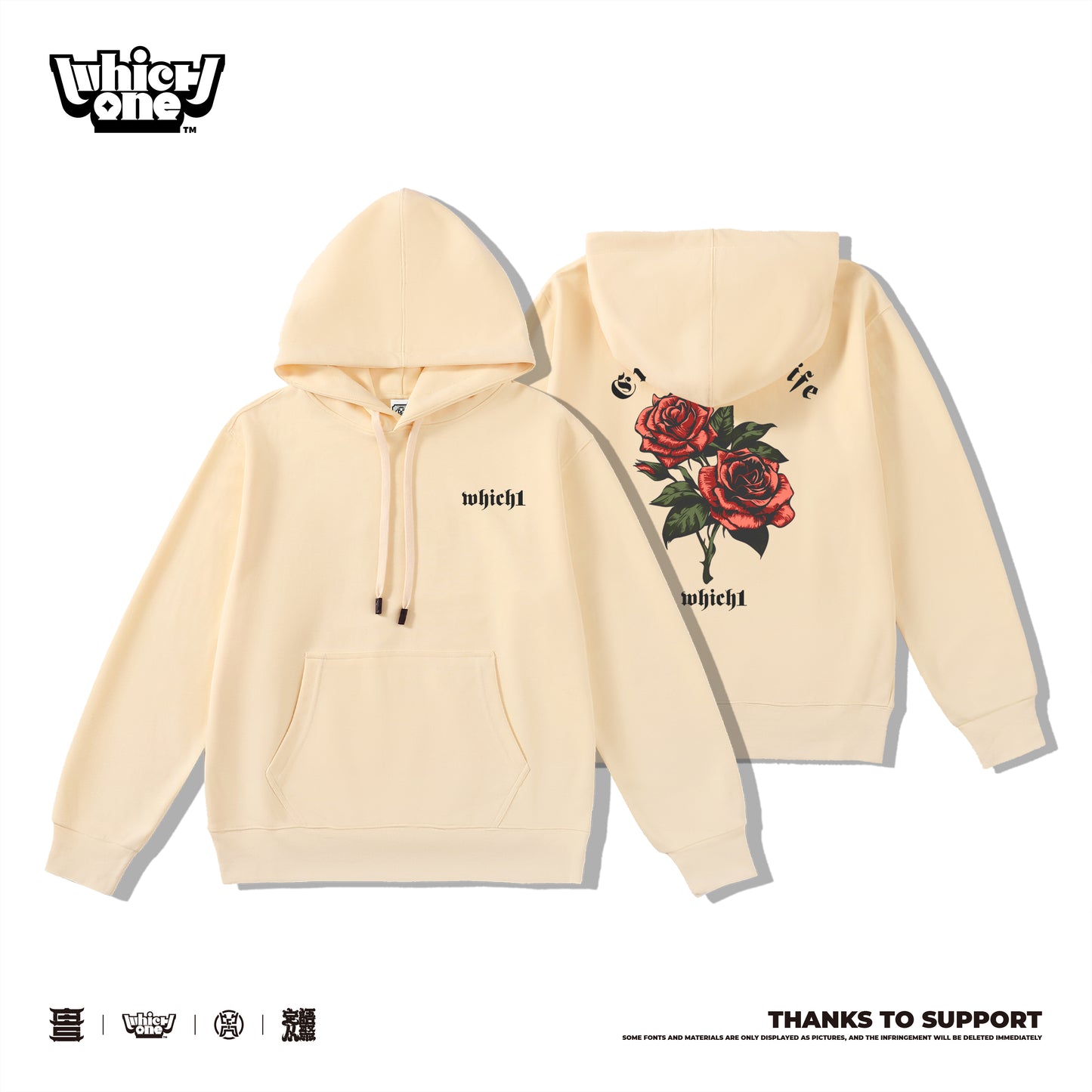 Customized Hoodie Sweater New Cotton, art rose, Matching Outfits, Men Women, Whatever Design You WantDZ2214