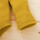 Baby Girls Outfits Solid Color Romper Top Sunflower Print Pants Headband 3Pcs Winter Clothes Set YMX2009208