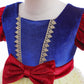 Kids fashion Girls Princess Dress Snow White Bubble Sleeve Gauze Dress 1PCS Princess Dress Blue 8434