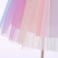 Princess Dress For Unicorn Print Gauze Sleeveless Square Neck Dress Princess One Piece Party Dress ,Pink S840