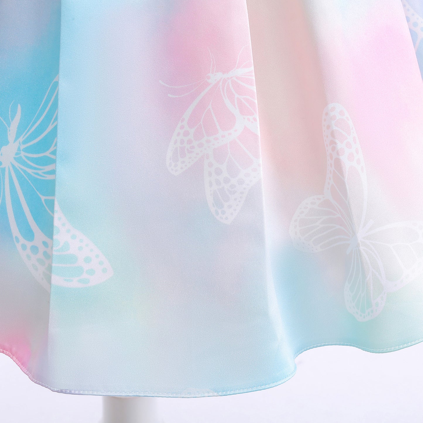 Girls Princess Dress Butterfly Bow Evening Tie-dye Dress One Piece Party Feast Dress ZT-8560