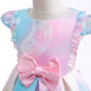 Girls Princess Dress Butterfly Bow Evening Tie-dye Dress One Piece Party Feast Dress ZT-8560