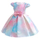 Girls Princess Dress Butterfly Bow Evening Tie-dye Dress One Piece Party Feast Dress ZT-8560