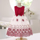 Toddler Baby Girls Princess Dress Floral Embroidery Gauze Sleeveless Round Neck Bow Dress 1PCS Princess Dress 2799