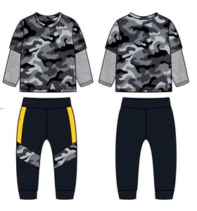 Baby Clothes Baby Outfit Long Sleeve Camouflage Print Pants 2PCS 32106634