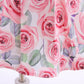 Princess Dress For Girls Rose Print Sleeveless Pearl Summer Performance Dress One Piece Party Dress Pink ZT-8566