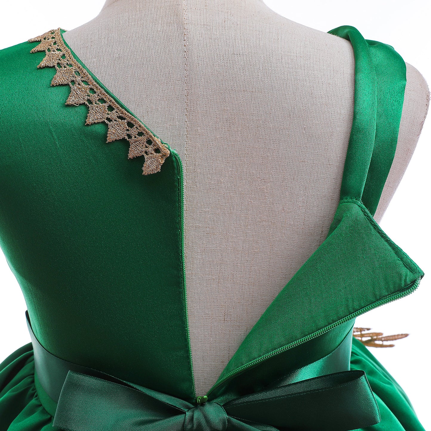 Toddler Baby Girls Princess Dress Embroidery One Shoulder Puffy Dress 1PCS Princess Dress Green 8428