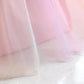 Girls Dress Summer Short Sleeve Pink Cotton Rainbow Puffy Mesh Princess Dress