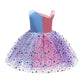 Girls Dress Children Baby Rainbow Mesh Skirt Girls Princess Dress3217