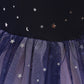 Little Girls Princess Dress Star Print Sequins Gauze Baby Girls Puffy Dress 1PCS Princess Dress Blue C861