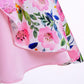 Girls Dress Pink Floral Print Children's Clothing Children's Dress Flying Sleeve Children's Princess Dress 8310
